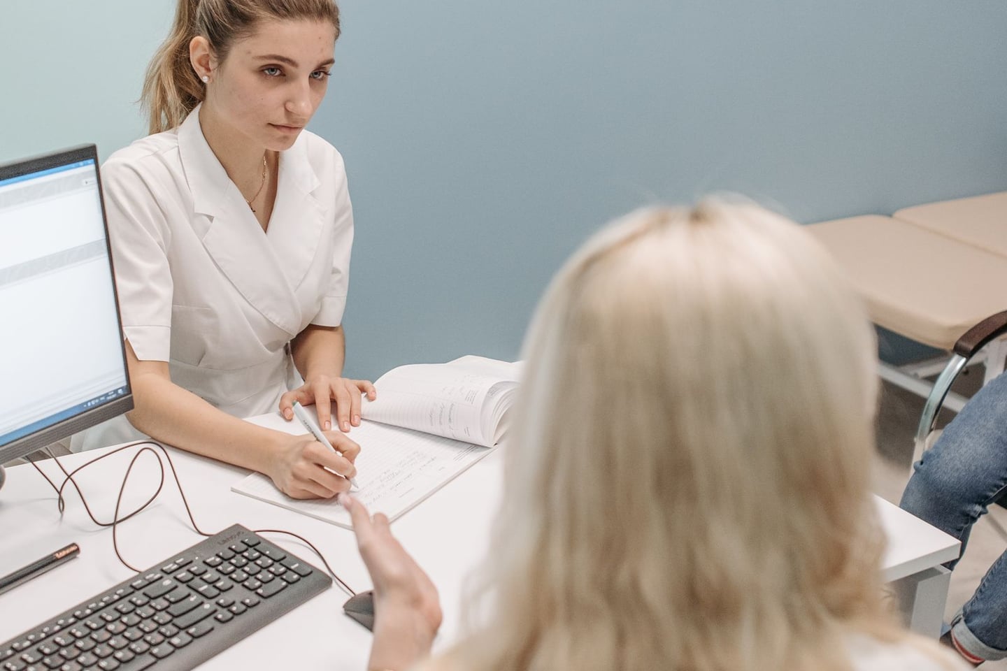 A healthcare consultation