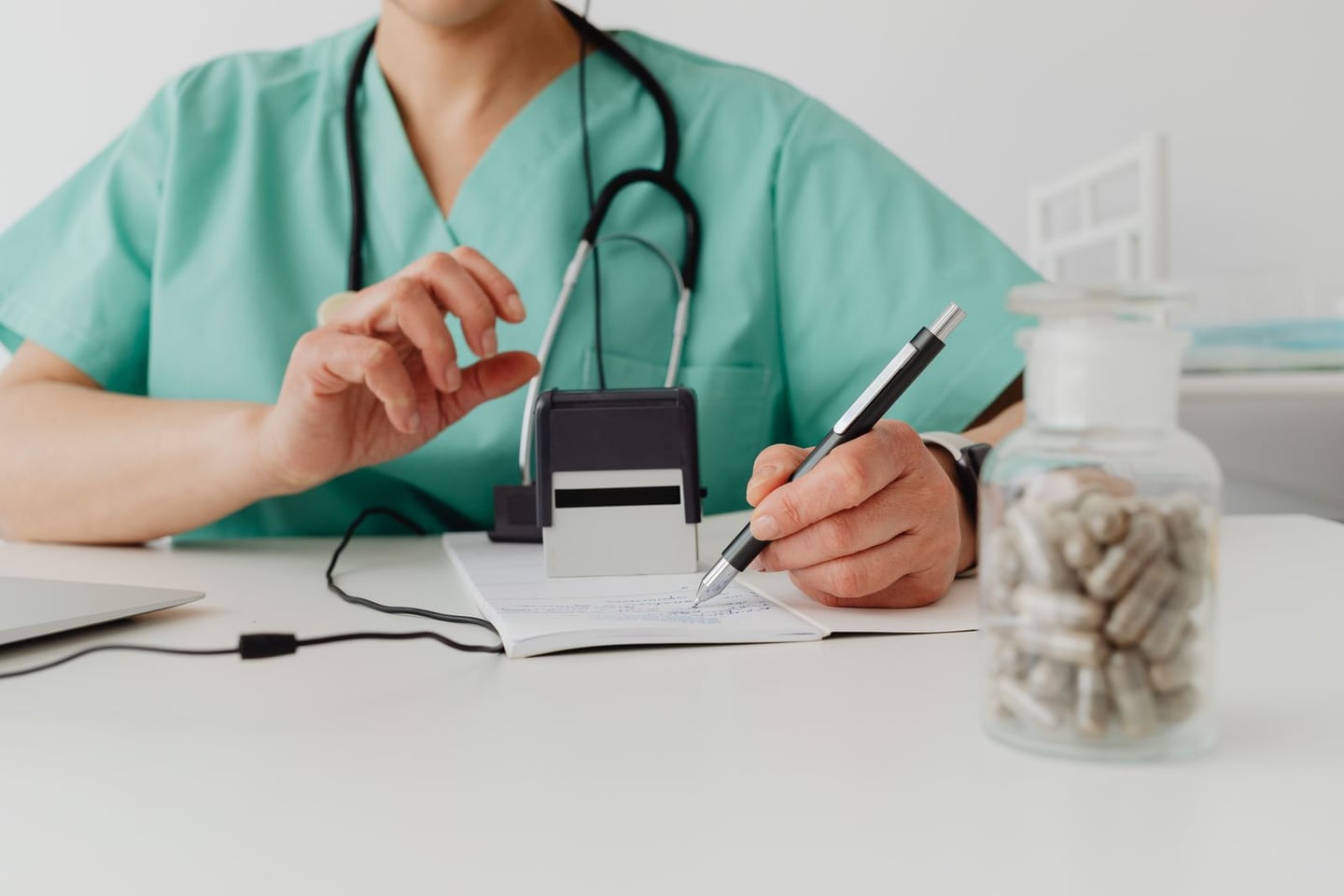 A healthcare consultation